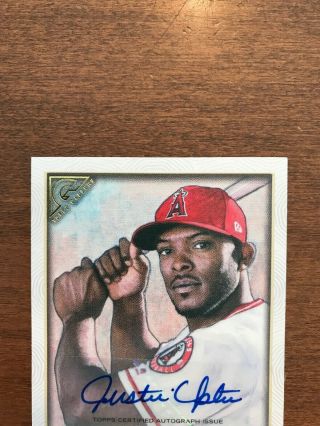 Justin Upton 2018 Topps Gallery Auto 65 Los Angeles Angels Autograph 2