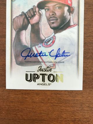 Justin Upton 2018 Topps Gallery Auto 65 Los Angeles Angels Autograph 3