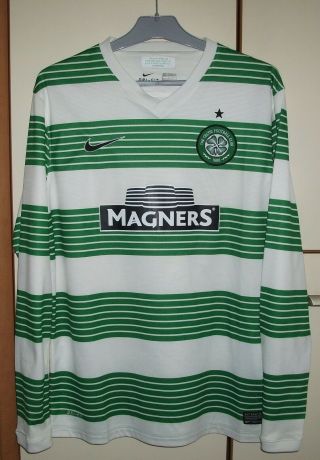 Celtic 2013 - 2015 Home Football Shirt Jersey Nike Long Sleeve Size M
