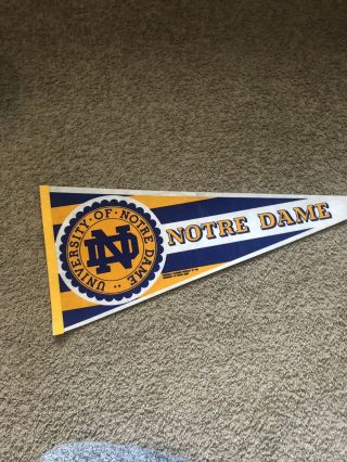Vintage Pennant University Of Notre Dame Fighting Irish