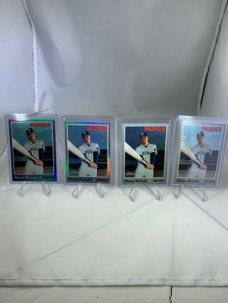 (4) 2019 Topps Heritage High Number Manny Machado /569,  /999,  Purple,  Trade Sp