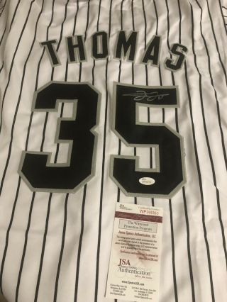 Autographed Frank Thomas Chicago White Sox Pinstripe Jersey Jsa Signed
