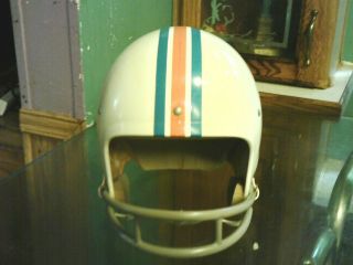 Vintage 1970 ' s NFL Miami Dolphins Rawlings Worn Football Helmet VGC 2