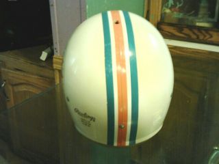 Vintage 1970 ' s NFL Miami Dolphins Rawlings Worn Football Helmet VGC 4