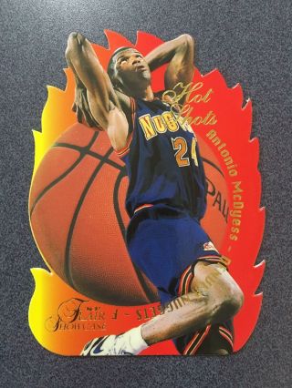 1996 - 97 Fleer Flair Showcase Hot Shots 17 Antonio Mcdyess Denver Nuggets (gt15)