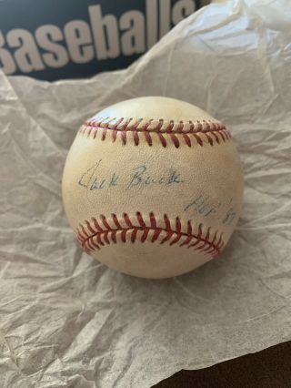 Jack Buck Hof 87 Died 203 Former Baseball Broadcaster Autographed Baseball