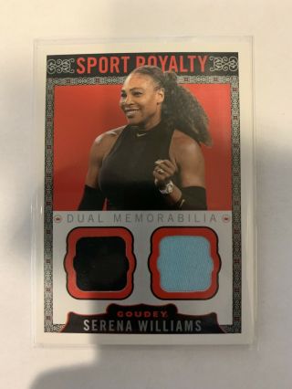 Serena Williams 2018 Upper Deck Goudey Sport Royalty Dual Memorabilia Jersey