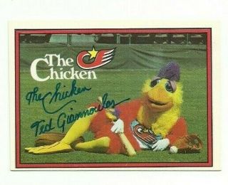 Ted Giannoulas 1982 Donruss San Diego Chicken Signed Auto Autographed Card
