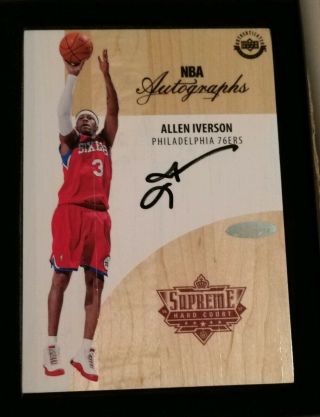 Allen Iverson - 2016/17 Ud Supreme Hardcourt - Autograph - 76ers -