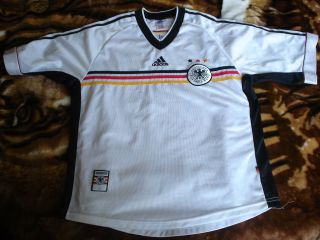 Germany National Team 1998 - 2000 Home Football Shirt Jersey Adidas Size Xl