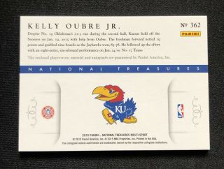 Kelly Oubre Jr.  2015 Panini National Treasures Multi - Sport Patch Auto RC /99 2