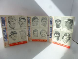 Baseball Guides 1973,  1974,  & 1975 By Sporting News