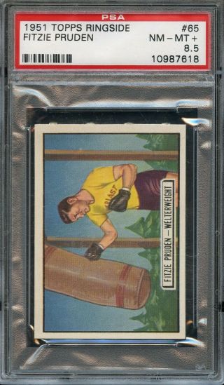 1951 Topps Ringside Boxing 65 Fitzie Pruden Psa 8.  5 - Combined