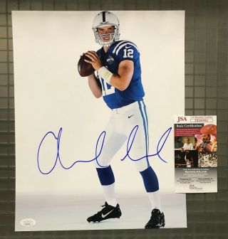 Andrew Luck Signed 11x14 Photo Autographed Jsa Auto Indianapolis Colts