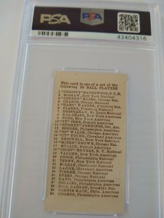 1910 E98 Set Of 30 John McGraw Green PSA DNA Graded EX - MT 6 Baseball Card 10