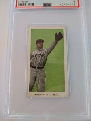 1910 E98 Set Of 30 John McGraw Green PSA DNA Graded EX - MT 6 Baseball Card 3