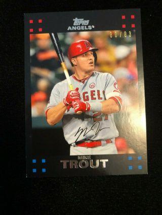 2019 Topps Transcendent Mike Trout Vip Party Through The Years 2007 (/83)