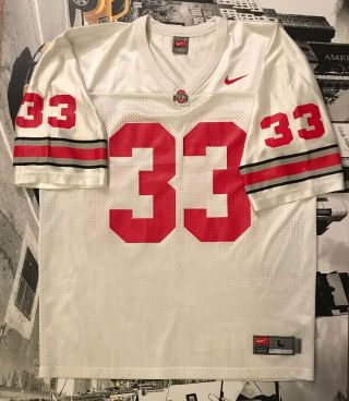 Vtg Ohio State Football Jersey Nike Mens Large 33 Buckeyes 90s