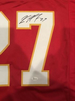 Kareem Hunt Autographed Custom Kansas City Chiefs Red Jersey Witness JSA 4