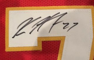 Kareem Hunt Autographed Custom Kansas City Chiefs Red Jersey Witness JSA 5
