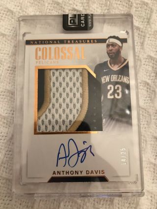 2017 - 18 National Treasures Colossal Anthony Davis Patch Auto 14/25