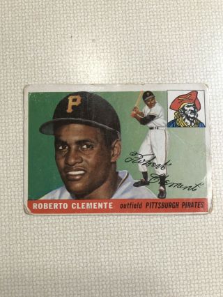 1955 Topps Roberto Clemente Pittsburgh Pirates 164 Rookie Card Ungraded