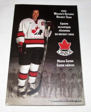 2002 Team Canada Mens Womens Olympic Hockey Media Guide Lemieux Belfour Yzerman 3