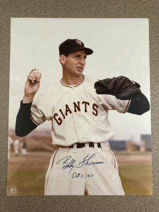 Autographed 8x10 Bobby Thomson Signed Photo San Francisco Giants Baseball