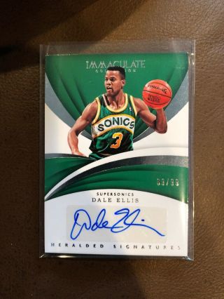 2017 - 18 Panini Immaculate Dale Ellis Heralded Signatures Autograph Card D 69/99