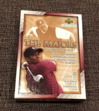 2002 Upper Deck Tiger Woods The Majors 30 Golf Cards Complete Set Opened W/ Box