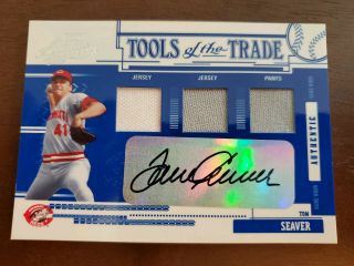 Tom Seaver 2005 Playoff Absolute Memorabilia Tools Of The Trade Jersey Auto 6/10