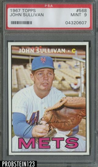 1967 Topps Setbreak 568 John Sullivan York Mets Psa 9