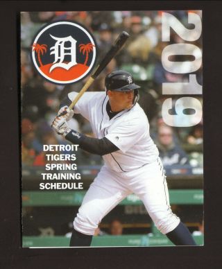 Miguel Cabrera - - Detroit Tigers - - 2019 Spring Training Pocket Schedule - - Tigertown