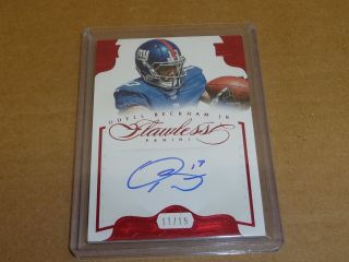 2014 Panini Flawless Odell Beckham Jr Autograph/auto Red Giants Browns /15 A3339