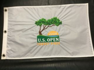 Tiger Woods Wins 2008 Us Open Torrey Pines Flag Unsigned Embroidered