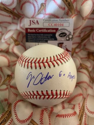 Jo Adell Los Angeles Angels Autographed Signed Mlb Baseball Inscribed