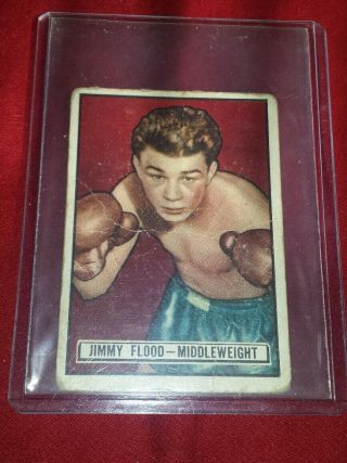 Vintage 1951 Topps Ringside Jimmy Flood Boxing Sports Card 4 Collectible Item