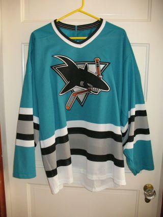 Vintage NHL San Jose Sharks Jersey CCM Adult Large 5