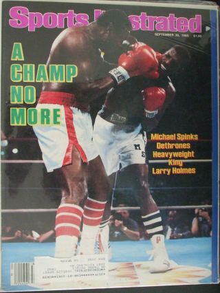 1985 Sports Illustrated - Michael Spinks Dethrones Larry Holmes