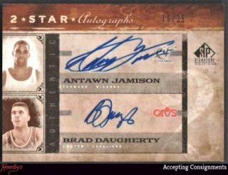 2006 - 07 Sp Signature Edition Antawn Jamison/brad Daugherty 19/25 Auto Autograph
