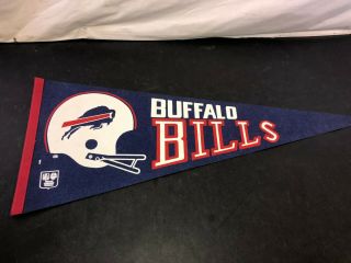 Vintage Buffalo Bills Nfl Retro Felt Full Size 30 " Pennant