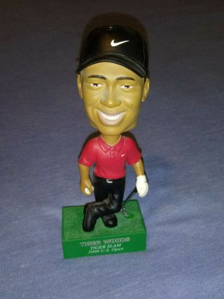 Tiger Woods Bobblehead Doll Upper Deck 2002 Tiger Slam 2000 U.  S.  Open Nike Golf