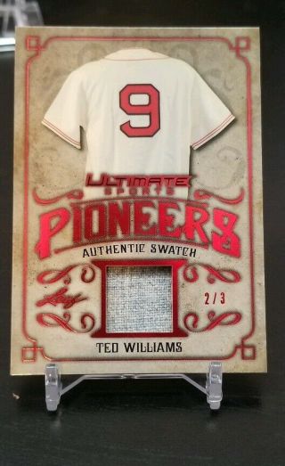 2019 Ted Williams Leaf Ultimate Sports Pioneers Authentic Jersey Red Sox 
