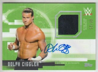 2017 Topps Wwe Undisputed Autographed Relics Green Nno Dolph Ziggler Auto /25
