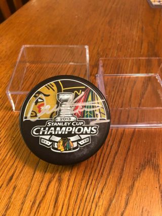 Duncan Keith Chicago Blackhawks Signed 2013 Stanley Cup Champions Puck