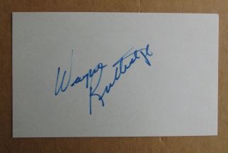 Wayne Rutledge Signed Autograph 3x5 Index Card Nhl 67 - 68 Kings Wha Aeros D.  2004