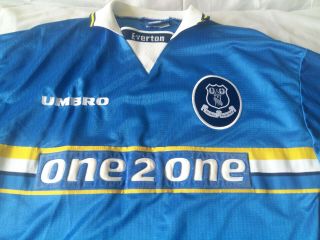 EVERTON 1997 - 1999 Home Umbro Football Soccer Shirt Jersey Mens Size: L 2