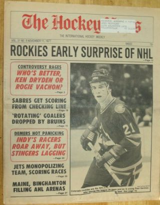 Paul Gardner - Colorado Rockies - The Hockey News - November 11,  1977