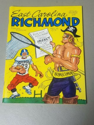1973 East Carolina Vs Richmond College Football Program Homecoming