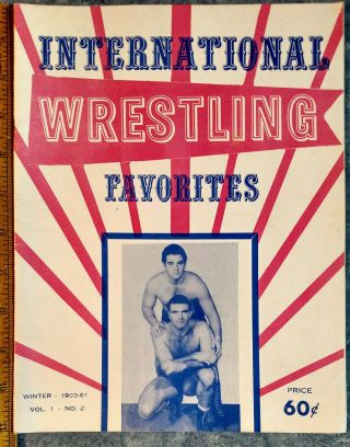 1960 - 61 International Wrestling Favorites Book Lady & Midget Wrestlers & More